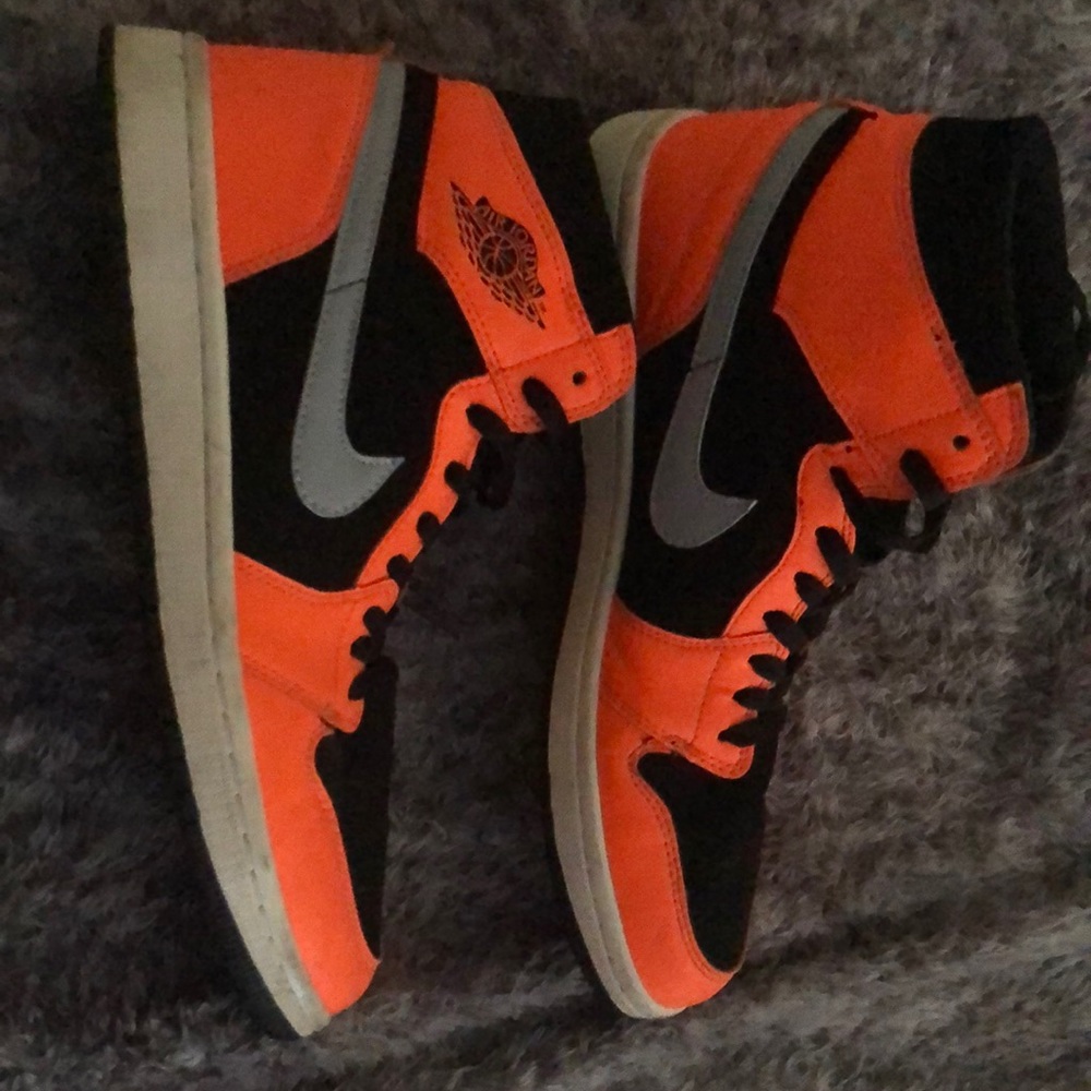 Air Jordan 1s mid orange black retros